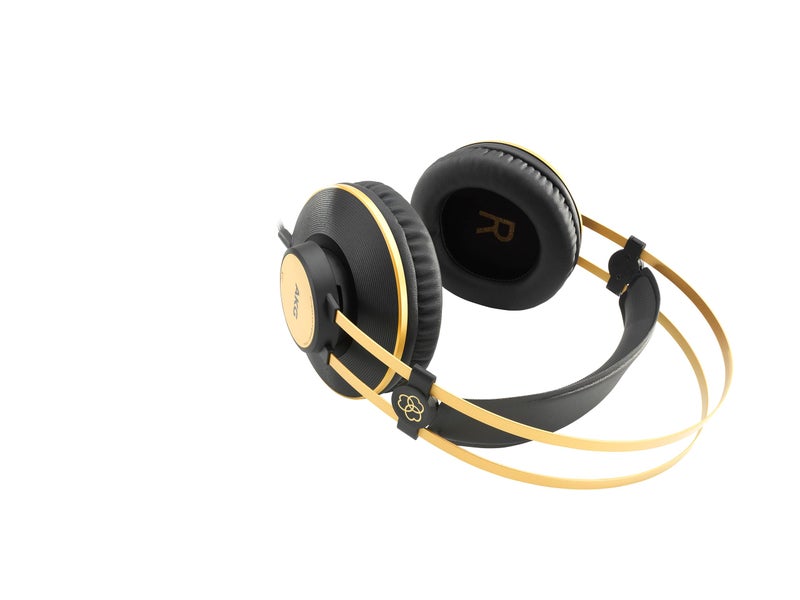 AKG Pro Audio K92 Over-Ear, Closed-Back, Critical Listening and Studio Headphones, Matte Black and Gold - Image 2