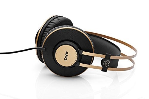 AKG Pro Audio K92 Over-Ear, Closed-Back, Critical Listening and Studio Headphones, Matte Black and Gold - Image 3