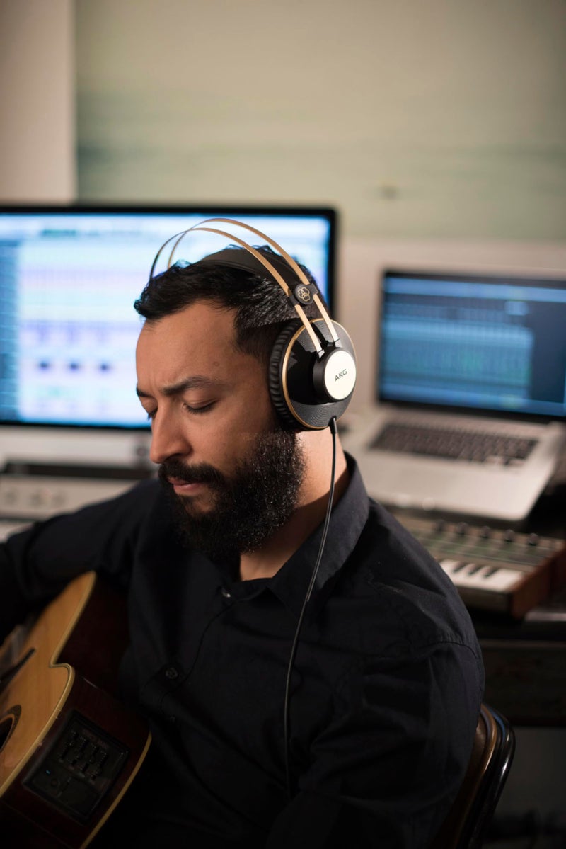 AKG Pro Audio K92 Over-Ear, Closed-Back, Critical Listening and Studio Headphones, Matte Black and Gold - Image 4