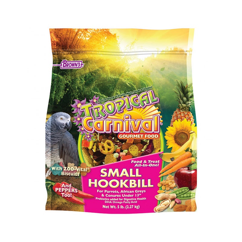 Brown's Tropical Carnival Gourmet Small Hookbill Food - 2.27 kg