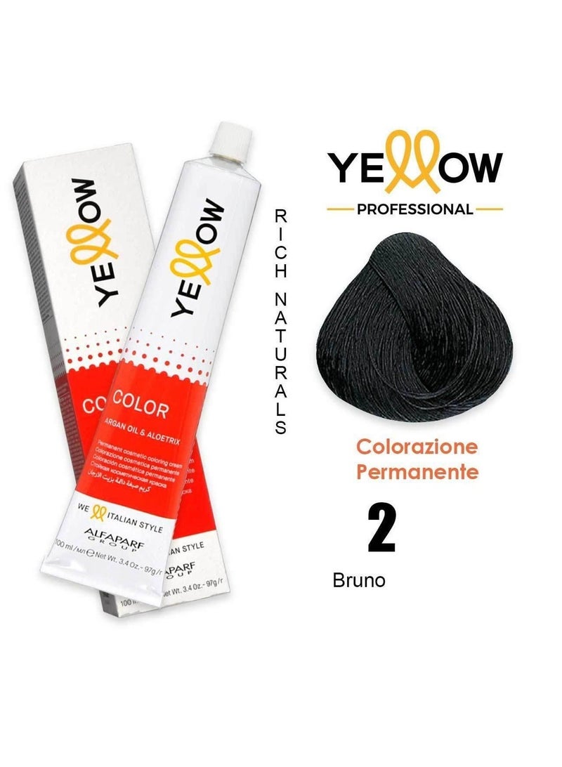 يلو صبغة الشعر الدائم  2 بني داكن طبيعي 100 مل - Image 3