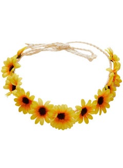 ZYOUNG 2 Pcs Fashion Flower Headband Sunflower Hair Wreath Festival Hair Band Bridal Headpiece  - Image 4