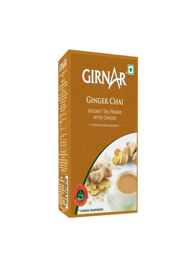 Girnar Instant Chai (Tea) Premix With Ginger 10 Sachet Pack - Image 1