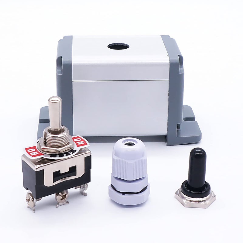 Twidec /Heavy Duty Rocker Momentary Toggle Switch 16A 250V SPDT 3 Position 3 Pin (ON)-Off-(ON) Switch Black Waterproof Cap with Metal Shell TEN-123-BOX-MZH - Image 2