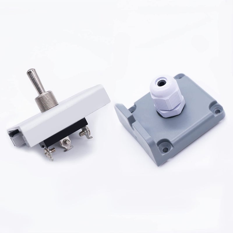 Twidec /Heavy Duty Rocker Momentary Toggle Switch 16A 250V SPDT 3 Position 3 Pin (ON)-Off-(ON) Switch Black Waterproof Cap with Metal Shell TEN-123-BOX-MZH - Image 4