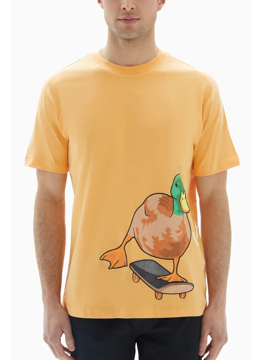 Wecre8 Yellow Duck Printed T-shirt By WECRE8