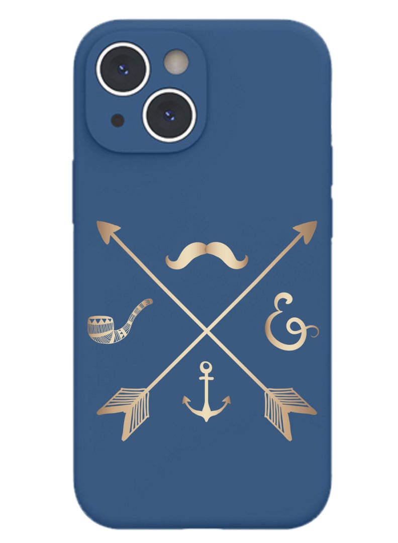 Theodor Protective Slim Fit Case Liquid Silicone Cover with Full Body Protection Anti-Scratch Shockproof Case For iPhone 14 Blue  - Silence Speaks - Image 1