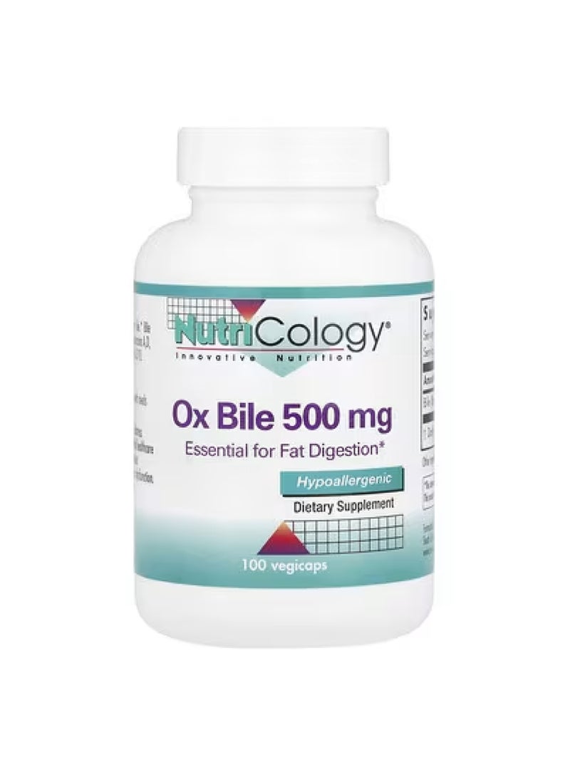 Nutricology Ox Bile, 500 mg, 100 Vegicaps