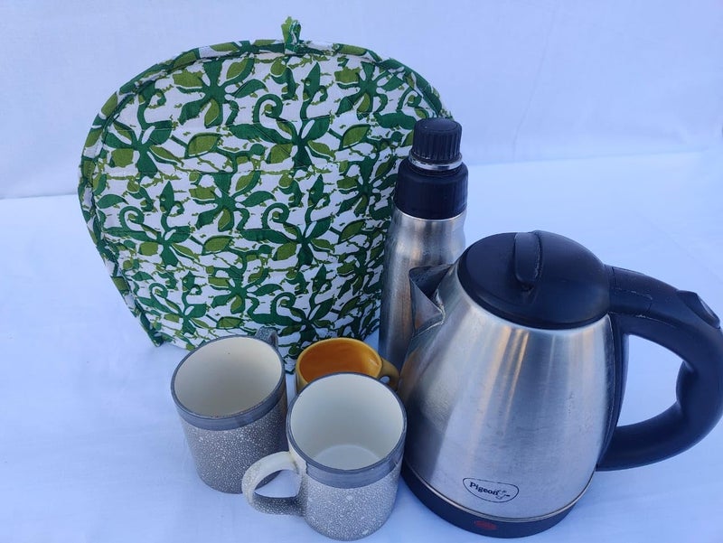 Malan Bai Mandala Tea Cozy Cover Hand Block Winter Tea Cozy Cotton Tea Kettle Warmer Pot Cover Hot Coffee Cover Handamde Kitchen Décor Brand: Malan Bai (Pattern 57) - Image 2