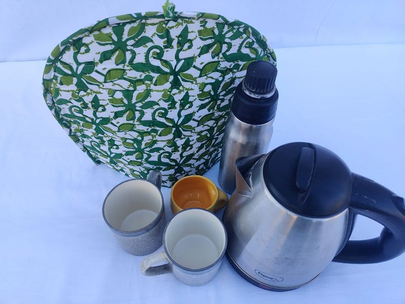 Malan Bai Mandala Tea Cozy Cover Hand Block Winter Tea Cozy Cotton Tea Kettle Warmer Pot Cover Hot Coffee Cover Handamde Kitchen Décor Brand: Malan Bai (Pattern 57) - Image 3