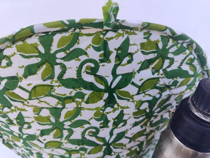 Malan Bai Mandala Tea Cozy Cover Hand Block Winter Tea Cozy Cotton Tea Kettle Warmer Pot Cover Hot Coffee Cover Handamde Kitchen Décor Brand: Malan Bai (Pattern 57) - Image 5