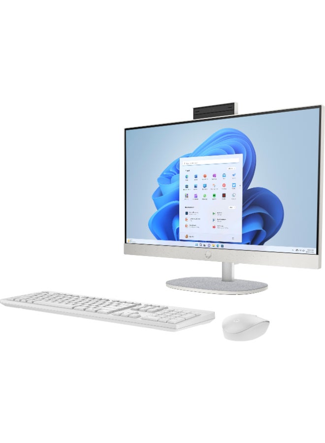 HP (Upgraded Version) 24-cr1002ne B3FE8EA AIO With 23.8-Inch Display, Core Ultra 7-155U Processor/16GB RAM/1TB SSD/Intel Iris XE Graphics/Windows 11 Home / Shell White English/Arabic Shell White - Image 3