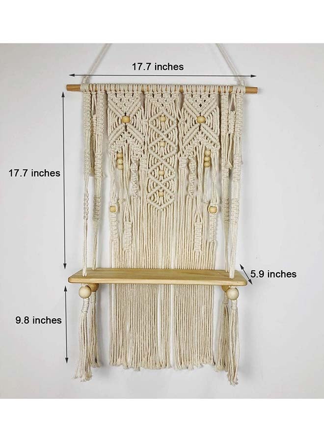 انتيكيانو رف مكرمية معلق على الحائط، ديكور الفاخر المنسوج يدويًا 70 - Image 3