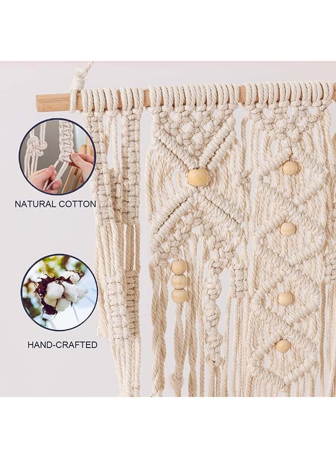 انتيكيانو رف مكرمية معلق على الحائط، ديكور الفاخر المنسوج يدويًا 70 - Image 2