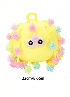 SNW New Soft Rubber Glossy Toy Random Colors Shiny Pom Pom Shaped Light Up  - Image 1
