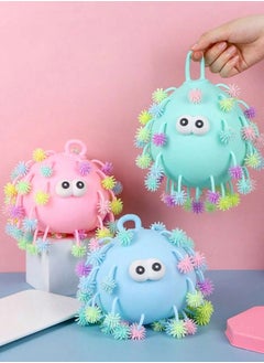 SNW New Soft Rubber Glossy Toy Random Colors Shiny Pom Pom Shaped Light Up  - Image 2
