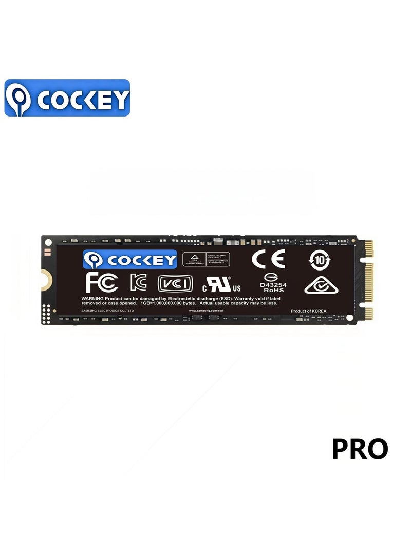 COCKEY 1TB PRO  1080MB/s SSD,M.2    NGFF  2280, Internal Solid State Drives, Compatible withDesktop computer,  Laptop Portable NGFF Interface Internal is compatible with portable hard disk enclosures - Image 1