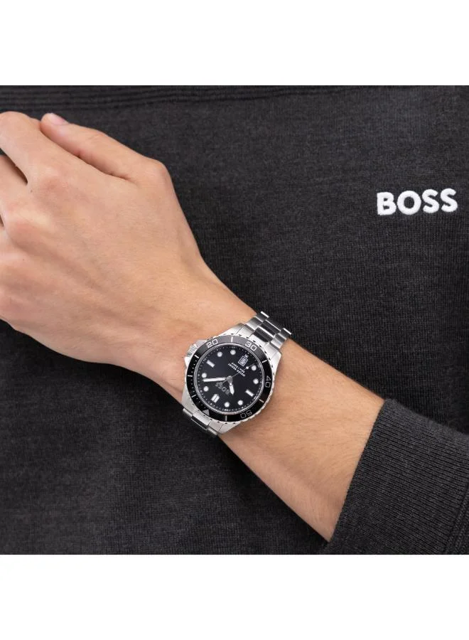 BOSS  BOSS Three Hand Quartz Movement Watch for Men TROPER SPORT Collection with Silver Stainless Steel Bracelet - 1514295 for Men | Best Price UAE