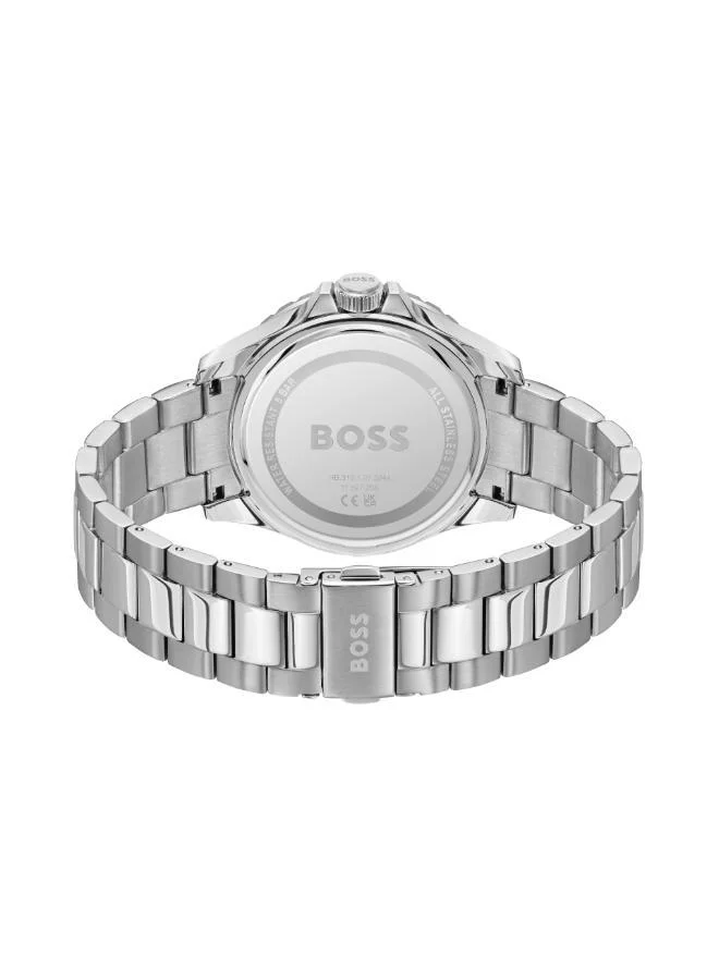 BOSS BOSS Three Hand Quartz Movement Watch for Men TROPER SPORT Collection with Silver Stainless Steel Bracelet - 1514295