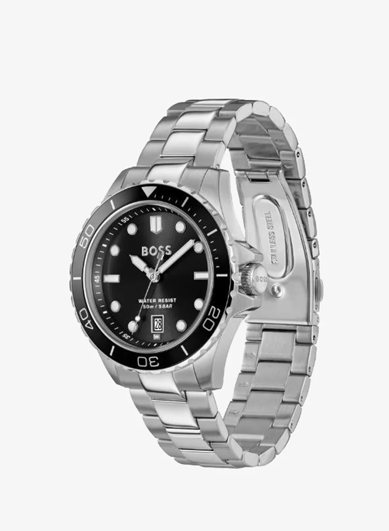 BOSS  BOSS Three Hand Quartz Movement Watch for Men TROPER SPORT Collection with Silver Stainless Steel Bracelet - 1514295 for Men | Best Price UAE