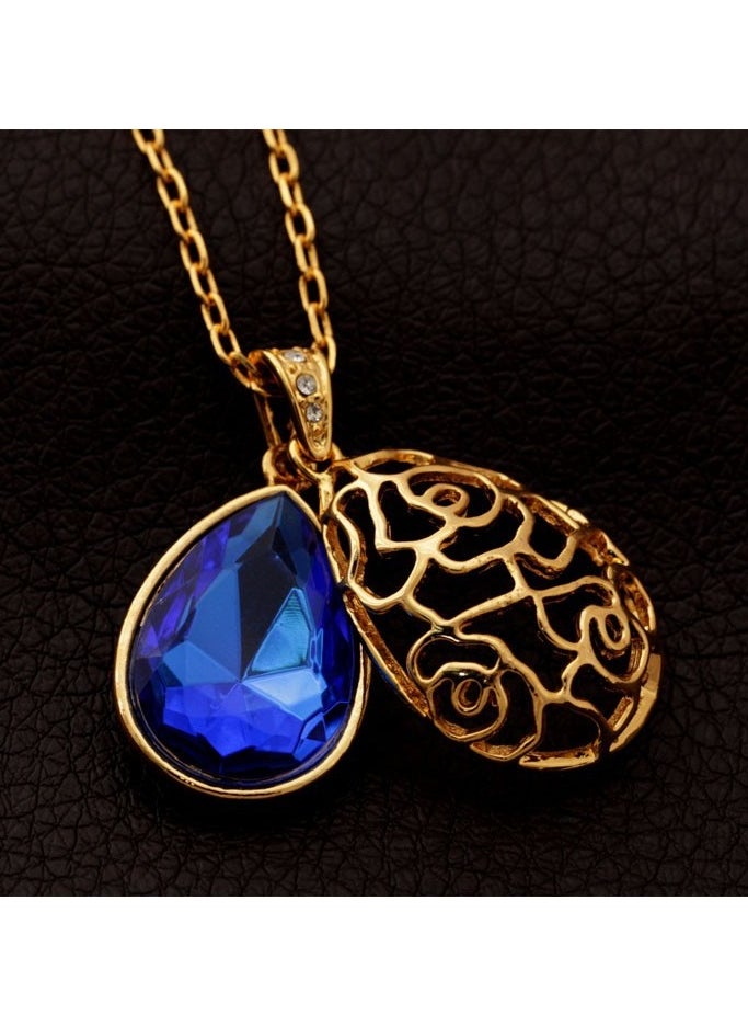 Waterdrop Crystal Necklace for Women Gold Color Hollow Out Rose Flower Teardrop Royal Blue pendant - pzsku/ZEB1B1A4FE056A4DFA98EZ/45/_/1723566681/c6254938-ea8e-4b08-a503-288c609f45d5