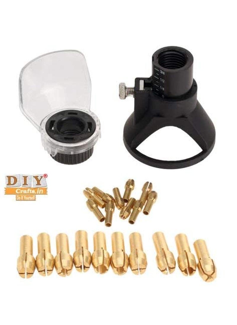 DIY Crafts Diy Crafts 10753 6942 Rotary Tool Drill Locator Horn Brass Collets Chuck 4.3mm Shank Cover, Multicolor  - Image 4