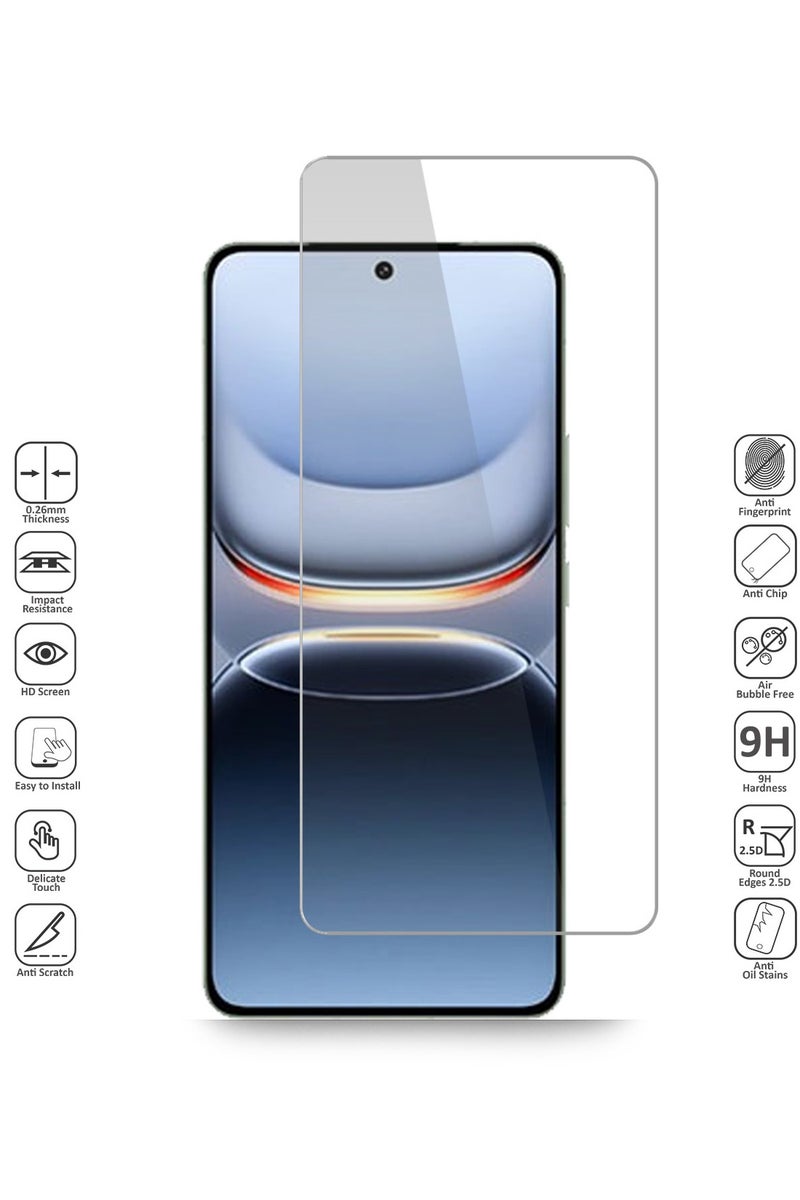 Techie HD Tempered Glass Screen Protector for Vivo iQOO 13 5G - Anti Reflection Anti Bubbles 9H Hardness 0.33 mm Rounded Edges Easy Installation - Image 2