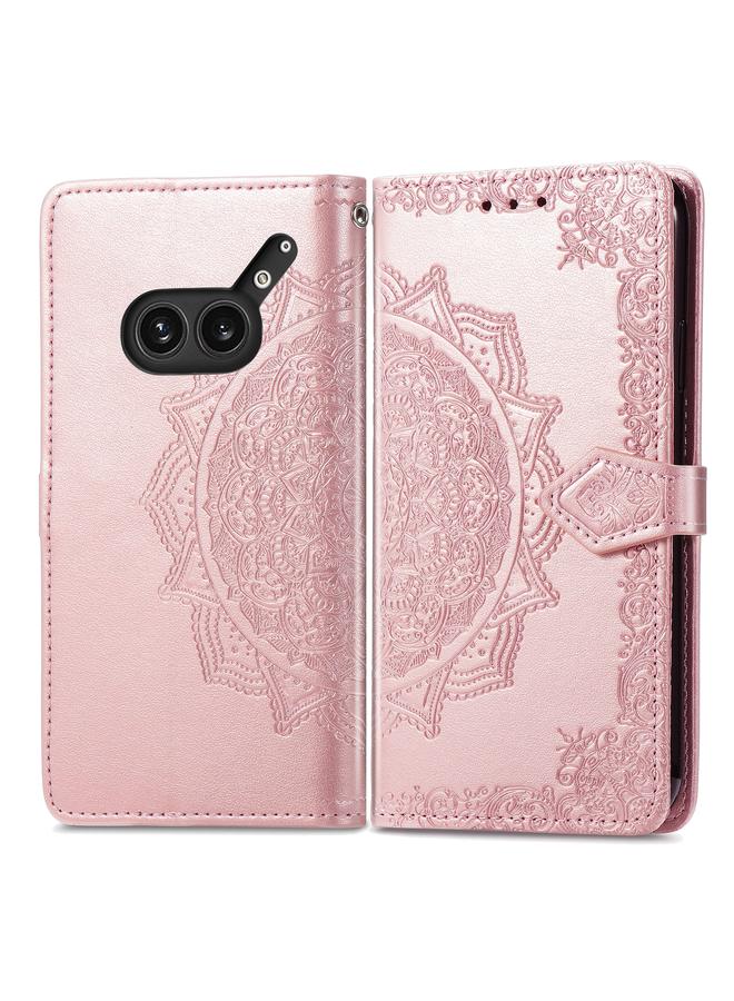 S-TOP Case For Nothing Phone 2a Plus Mandala Flower Embossed Leather Phone Case - Image 2