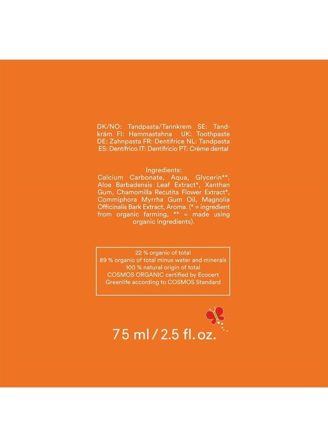 أورتيكرام معجون أسنان توتي فروتي العضوي للأطفال خالي من الفلورايد 75 مل - Image 2