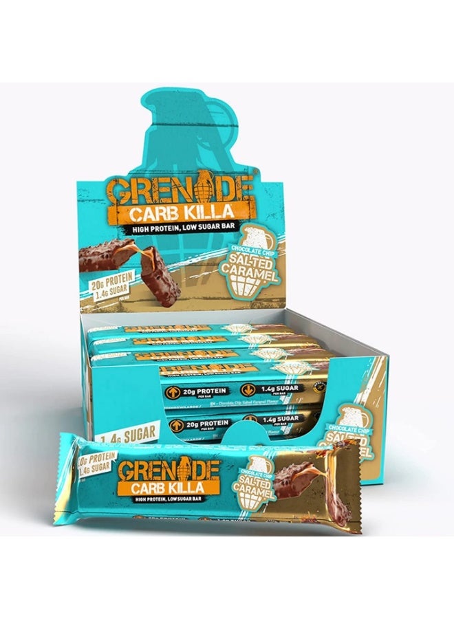 Grenade High Protein Low Sugar Bar Salted Caramel 60g Pack of 12 - Image 1