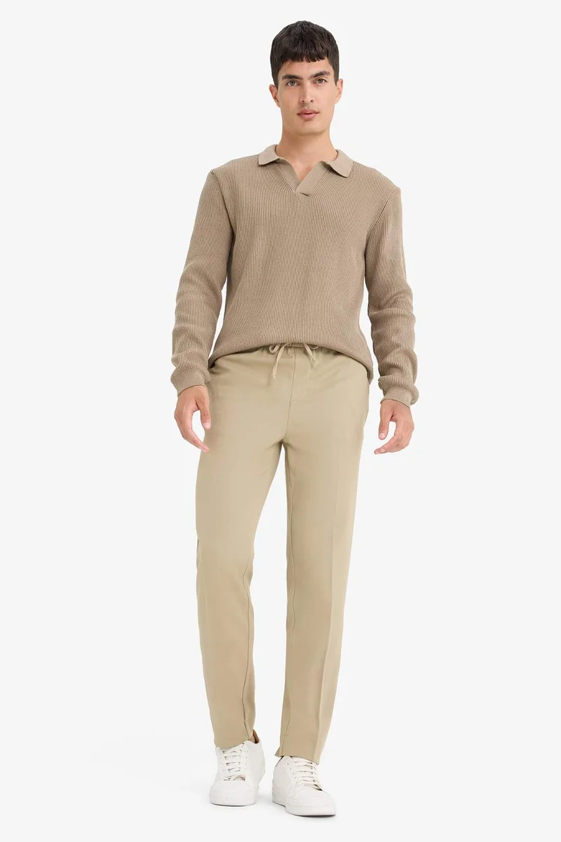 Defacto  Elasticated Waist Straight Leg Stretchy Summer Fabric Joggers for Men | Best Price UAE