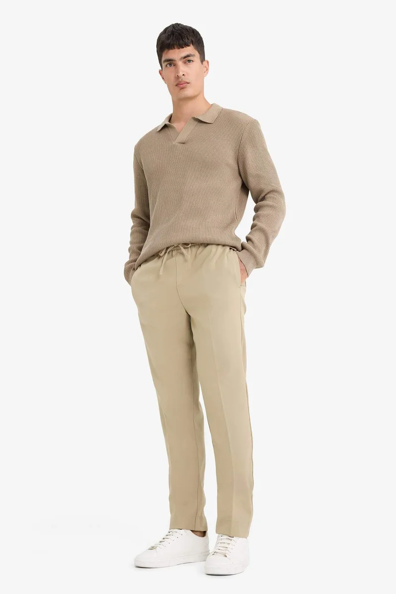 ديفاكتو Elasticated Waist Straight Leg Stretchy Summer Fabric Joggers
