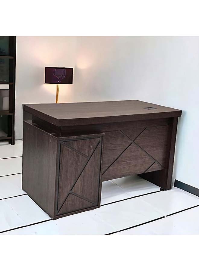 السعادة هوم  مكتب خشب بنى 140×60×75سم - Image 1