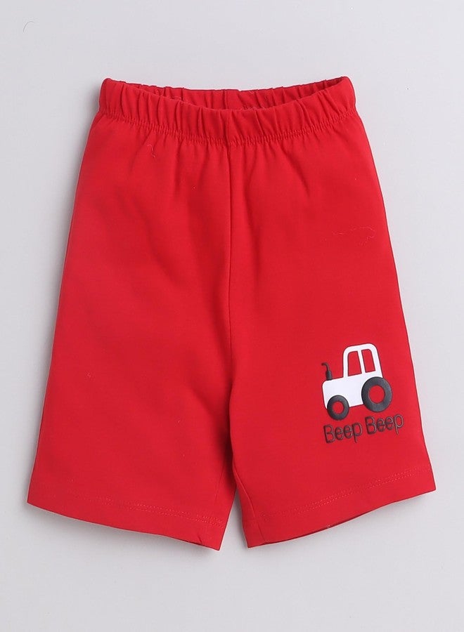 BUMZEE Red & White Boys Shorts Pack of 2 Age - 6-12 Months (Peb9149C-red.wht) - Image 2