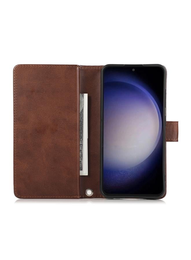 S-TOP Case For Samsung Galaxy S24+ 5G Wristband Card Slot Leather Phone Case - Image 4