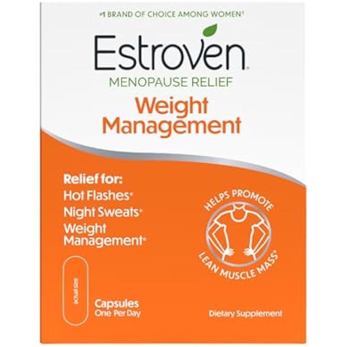 Estroven Weight Management for Menopause Relief - 30 Ct. - Clinically Proven Ingredients Help Manage Weight, Provide Night Sweats & Hot Flash Relief* Drug-Free & Gluten-Free Caplets - Image 1