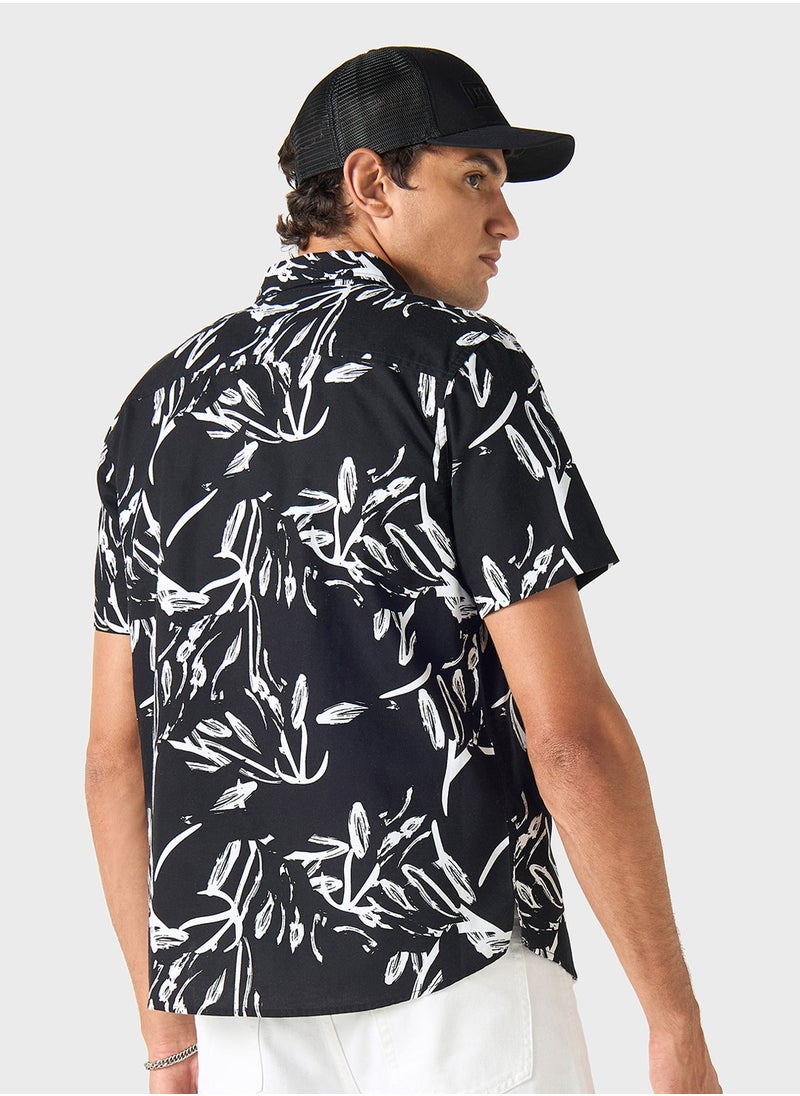 Lee Cooper Lee Cooper Regular Fit All-Over Print Shirt with S  - Image 2