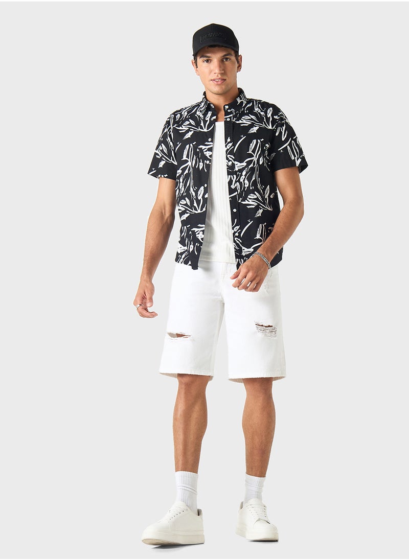Lee Cooper Lee Cooper Regular Fit All-Over Print Shirt with S  - Image 4