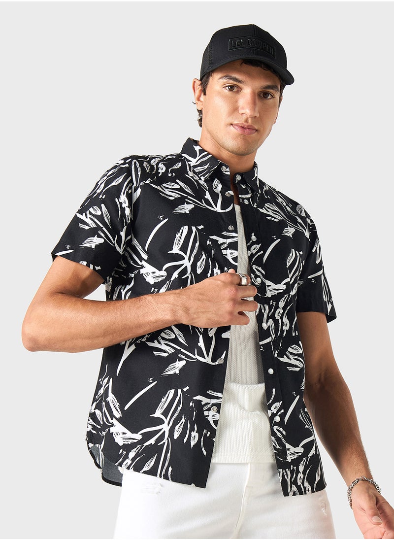 Lee Cooper Lee Cooper Regular Fit All-Over Print Shirt with S  - Image 1