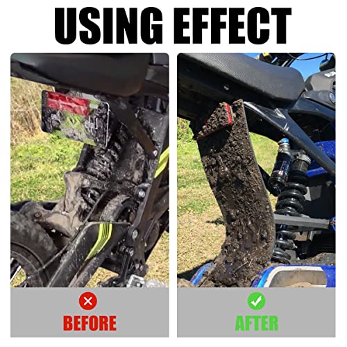 URLWALL Rear Fender, Rear Shock Absorption Mud Guard Mud Flap, Back Shock-Absorbing Dust Cover, Dirt Plastic Protector Cover for Sur-Ron Surron Light Bee X Segway X260, 11.2 × 5.3'', Black - Image 4