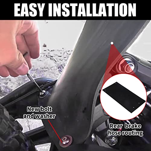 URLWALL Rear Fender, Rear Shock Absorption Mud Guard Mud Flap, Back Shock-Absorbing Dust Cover, Dirt Plastic Protector Cover for Sur-Ron Surron Light Bee X Segway X260, 11.2 × 5.3'', Black - Image 5
