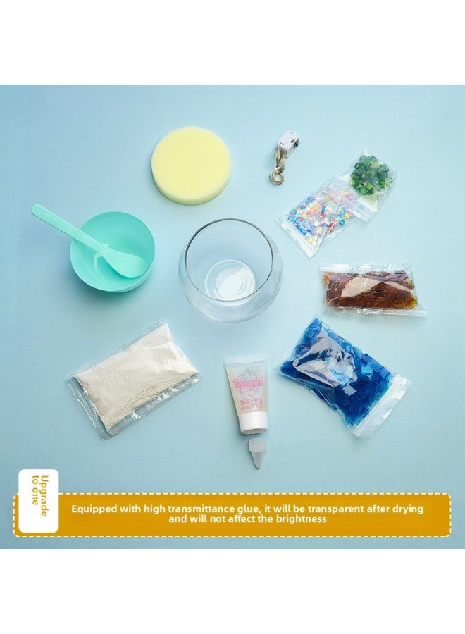 Loquat Handmade DIY Mosaic Lantern Material Bag Thanksgiving Lantern Candlestick Girl Toy Kindergarten Art Table Lamp-Color:Big Tree 【large Candlestick】 Ultra-thin Highly Transparent Mosaic Material Pack - Image 4