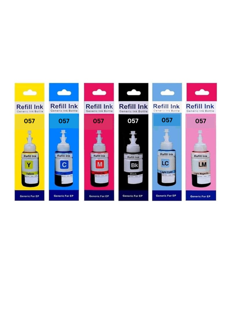 Terabyte 057 Ink Bottle 6-Color Pack Set for EPSON L8050 L18050 Printer - Image 2