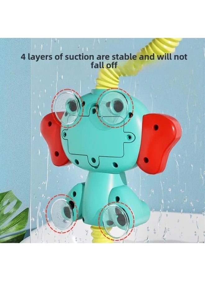 Generic - Summer Baby Bathing Baby Elephant Shower Parent-Child Children Playing Water Indoor Water Sprinkler Boys' Girls' Baby Toys-Specifications:Elephant Electric Shower (battery Version) - Image 1