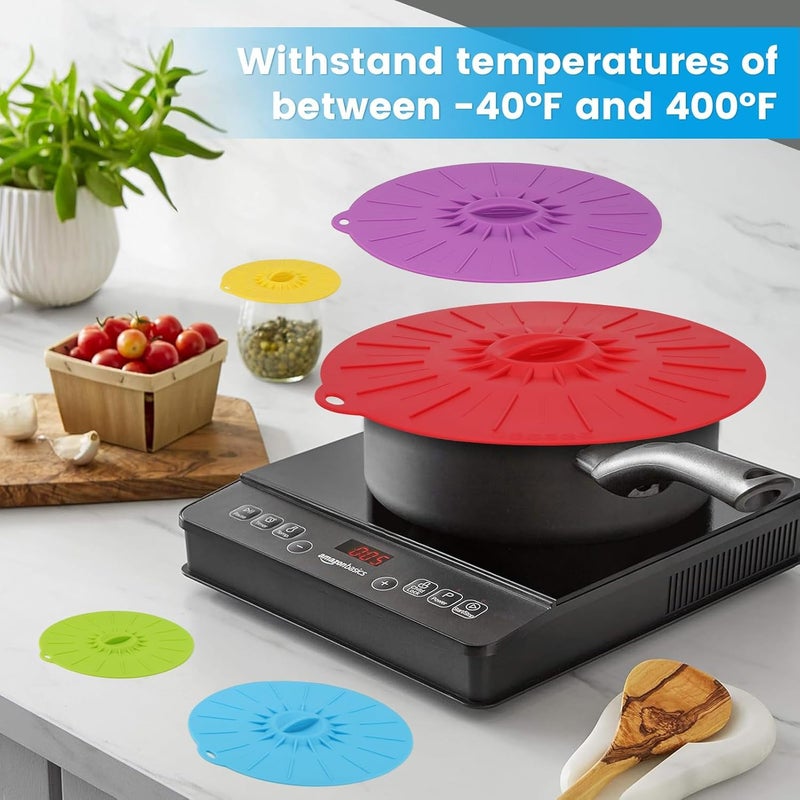 Microwave Splatter Cover Heat Resistant Food Grade Silicone Lids Reusable Bowl Covers for Dishes Pot Fresh-keeping Lids (2) - Image 2