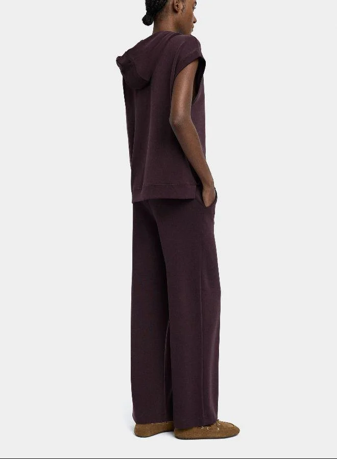 PARFOIS Brown Sleeveless sweatshirt soft touch for Women | Best Price UAE