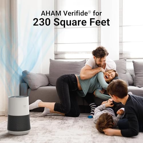 Winix Premium 4 Stage Air Purifier, Kills Virus & Bacteria - Only Guaranteed Tripple Certified UK Allergy, Ecarf (CADR 250m3) & AHAM (230sqft), 2 Year Warranty,(Zero Compact), White And Charcoal Grey - Image 2