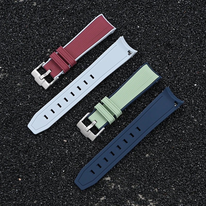 Bluejw 20mm Curved End Waterproof Watch Strap – Quick Release Soft Sport Replacement Band for Mo Watches, Fashion Watch Belt - Image 2