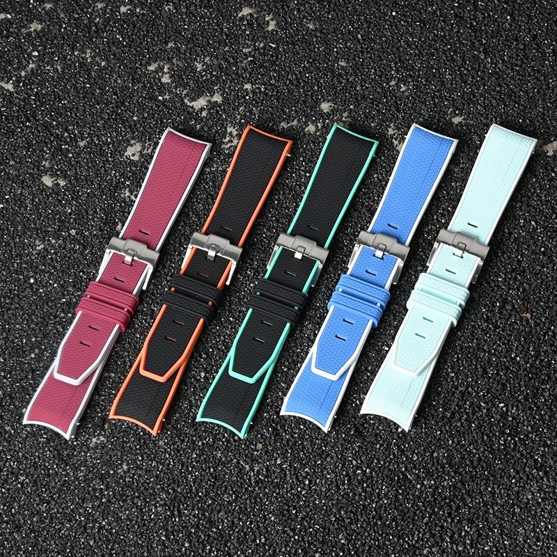 Bluejw 20mm Curved End Waterproof Watch Strap – Quick Release Soft Sport Replacement Band for Mo Watches, Fashion Watch Belt - Image 3
