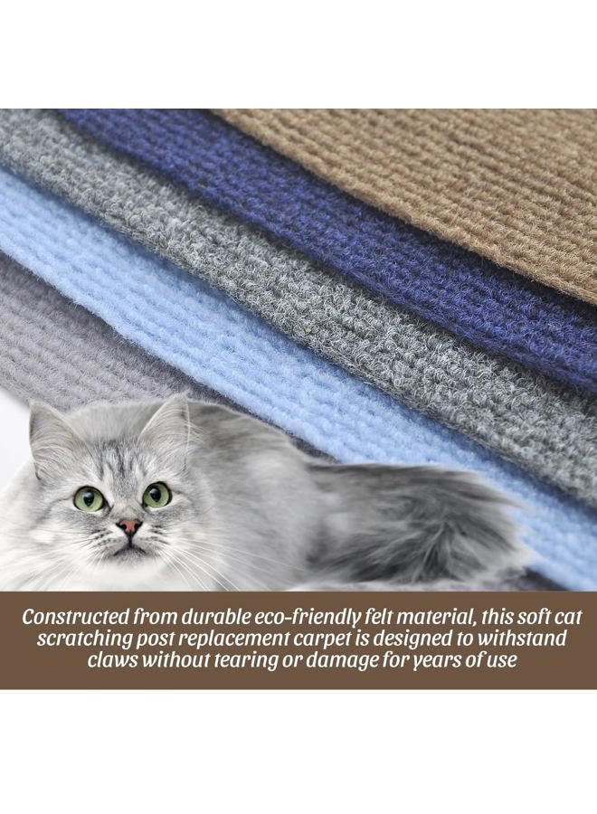 TANOFALO Cat Scratching Mat, 100"x16" Self-Adhesive Carpet Mat Trimmable Replacement for Cat Tree, Cat Wall Shelves, Cat Scratching Post, DIY Couch Furniture Protector (Dark Blue) - Image 4
